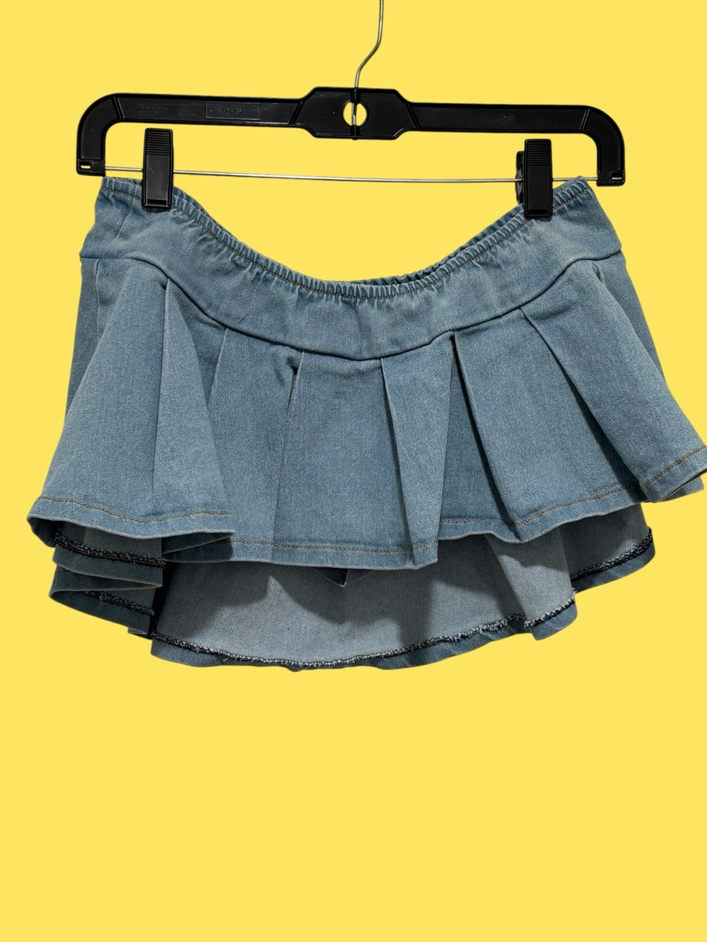 Daisy Light Blue Denim Skort with Elastic-Waist Top Size Small